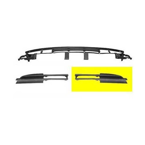 Zwarte grille links voor op originele bumper voor BMW 3 Reeks E46 Berline en Touring benzine fase 2 (09/2001-) - bestuurderszijde - BA20533