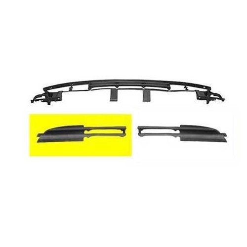 Zwarte front grill op originele bumper voor BMW 3 Reeks E46 Sedan en Touring benzine fase 2 (09/2001-) - passagierszijde - BA20534