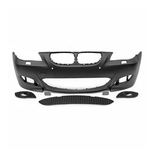 Voorbumper type M in ABS voor BMW 5 Reeks E60LCI Sedan en E61LCI Touring fase 2 (03/2007-05/2010) - met SRA en PDC - BA20579