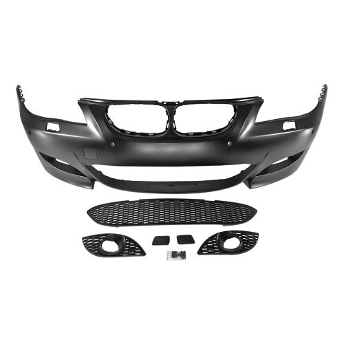 Pára-choques frontais tipo M em ABS para BMW 5 Series E60 Sedan e E61 Touring fase 1 (12/2001-02/2007) - com ou sem SRA e com PDC - BA20587