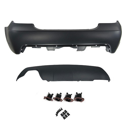 M-type rear bumper in ABS for BMW 5 Series E60 and E60LCI Sedan (12/2001-12/2009) - with or without PDC - BA20588