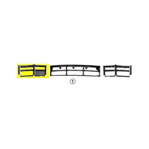 Gedeeltelijk open rechter voorbumperrooster voor BMW 5 Reeks E39 Sedan en Touring fase 1 en fase 2 (02/1995-12/2003) - passagierszijde - BA20592