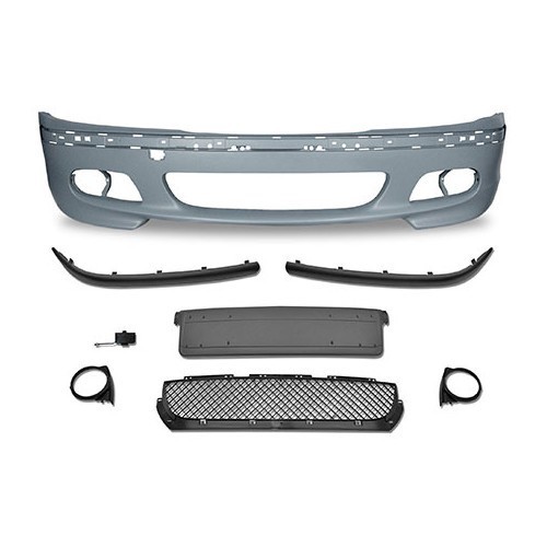M-type front bumper complete with ABS for BMW 3 Series E46 Sedan and Touring phase 1 (04/1997-08/2001)