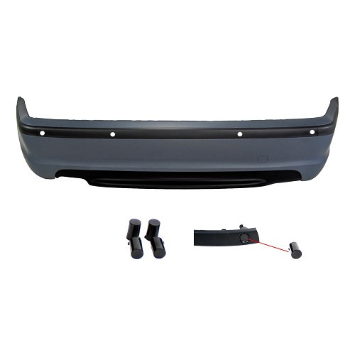 M-type rear bumper in ABS for BMW series 3 E46 Sedan (1998-2005) - BA20635