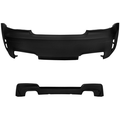 Stoßstange hinten Typ M in ABS für BMW 1er E82 Coupé (11/2006-10/2013) - ohne PDC mit Doppelauspuffanlage - BA20663