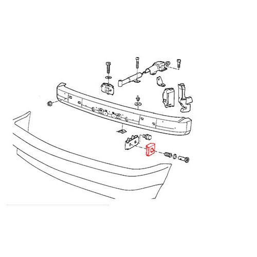 Stoßstangenbefestigungshalter vorne und hinten für BMW 5er E34 Limousine und Touring (03/1987-06/1996) - rechte und linke Seite - BA20854