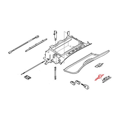 Externe sluiting handschoenkastje voor BMW E46 - BB13700