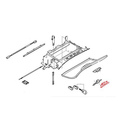 Unterer Verschluss des Handschuhfachs für BMW E46 - BB13702