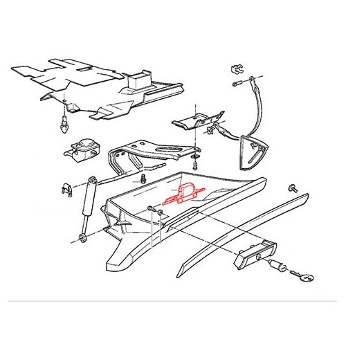 Upper glove compartment latch for BMW E34 - BB13704