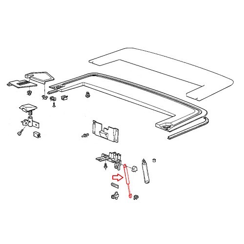  STABILUS 668994 Zylinder der Verdeckabdeckung für BMW 3er E30 Cabriolet (09/1985-04/1993) - BB15026-1 