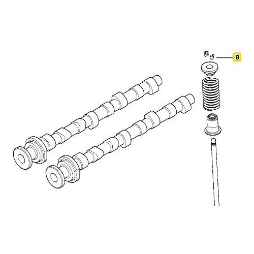 Demi segment d'arrêt de soupape FEBI pour Bmw Série 5 E34 Berline et Touring (01/1989-12/1996) - BB22829