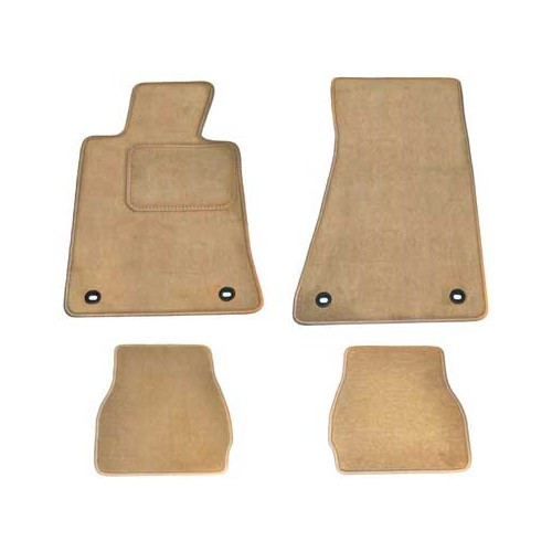  Set van 4 zwarte RONSDORF velours vloermatten voor Bmw 3 Serie E30 Cabriolet - BB26117 