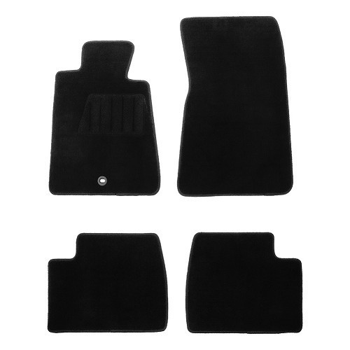  Tapis en velours pour BMW E30 Berline et Coupé - Noir - BB26304 