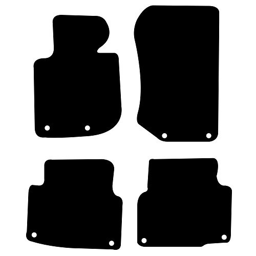  Floor mats for BMW E36 Sedan, Coupé, Compact and Touring - Black - BB26316 