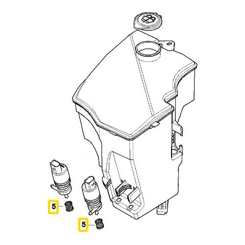 Pantalla de la bomba del lavaparabrisas FEBI para BMW X3 E83 y LCI (01/2003-08/2010) - BC01042