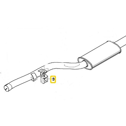 Silentbloc d'échappement pour Bmw Série 5 E60 Berline et E61 Touring (02/2002-05/2010) - Diesel - BC04001