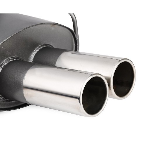 Sport silencer double round exit for BMW series 3 E46 (04/1997-08/2006) - 4 and 6 cylinders petrol - BC10425