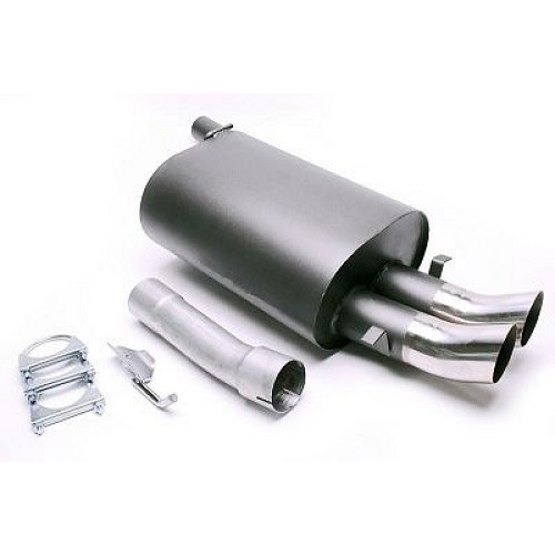  Silenziatore di uscita DTM 2x76mm per BMW E39 Touring 6 cilindri Benzina - BC10433 