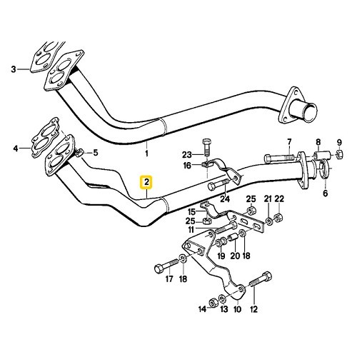  Tube before the manifold outlet for BMW E28 518 and 518i - BC20008 