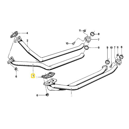  Tubo de escape frontal na saída do colector para BMW série 5 528i (09/1982-12/1987) - BC20015 