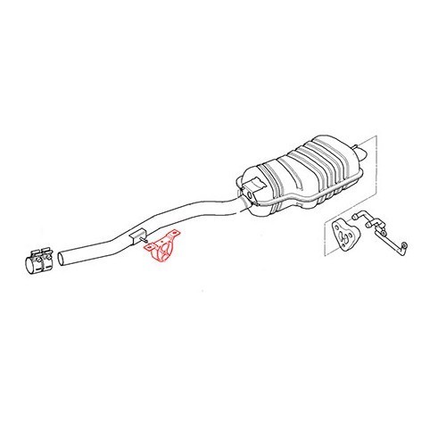 Silentblock vorne Endschalldämpfer für BMW E46 - BC20416