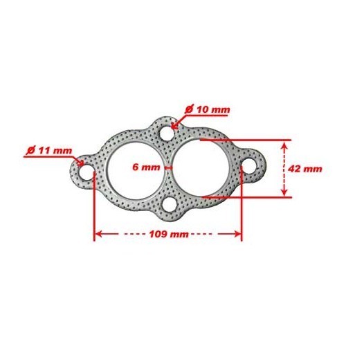 Auspuffdichtung zwischen Krümmer und Fallrohr für BMW 3er E30 und 5er E28 (02/1989-09/1996) - Durchmesser 42mm - BC20430