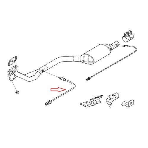 Sensor Lambda antes do conversor catalítico para BMW Z3 (E36) - BC29022