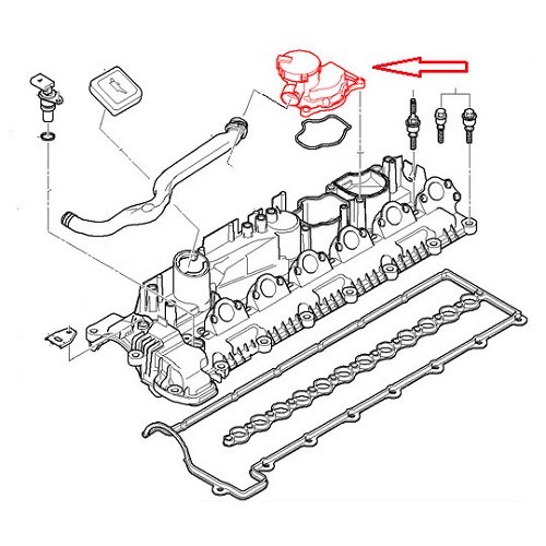 Unidad de ventilación de recirculación de vapor de aceite BMW X3 E83 LCI (03/2006-08/2010) - BC35174