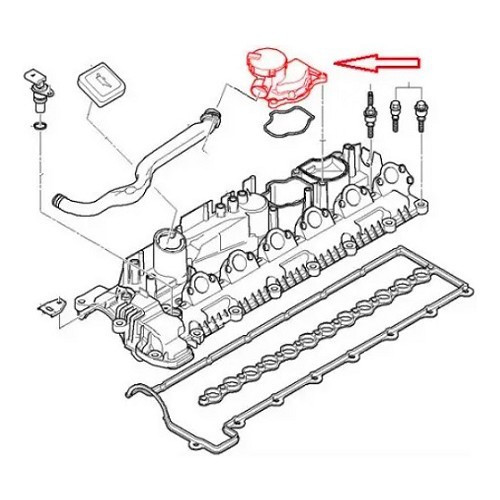 Lüftungseinheit für Öldampf-Recycling FEBI für BMW X3 E83 LCI (03/2006-08/2010) - BC35175