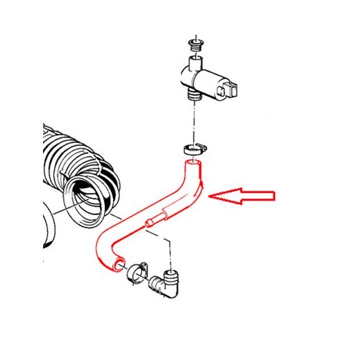 Tubo flexible de regulador de ralentí y de agua para BMW E30 M40 - BC44026