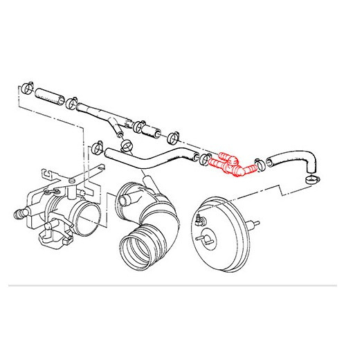 Válvula de retenção a vácuo para BMW E34 - BC44043