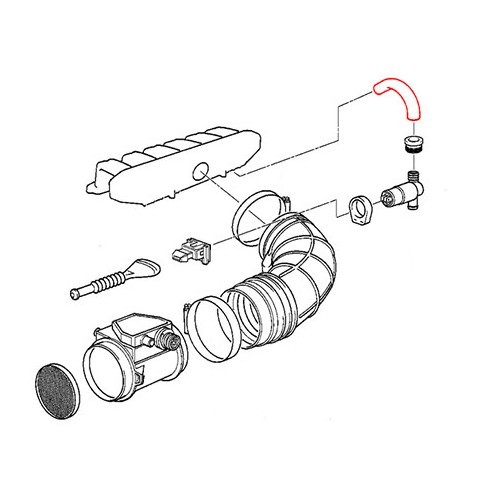 Mangueira superior na válvula de marcha lenta para BMW E36 desde 09/92 -&gt; - BC44044