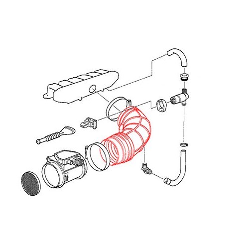 1 air flowmeter pipe for BMW E34 - BC44048