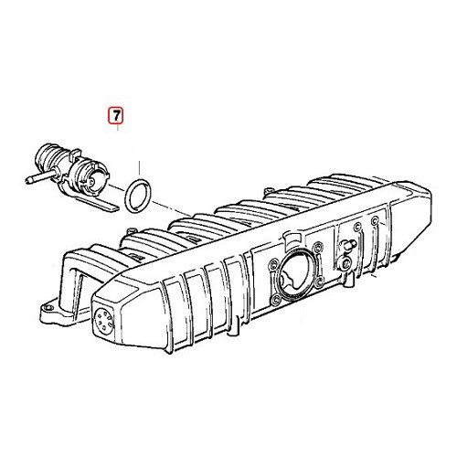  Originele inlaatfitting fabrikant voor Bmw 5 Serie E34 (05/1990-06/1996) - M50 - BC44607 