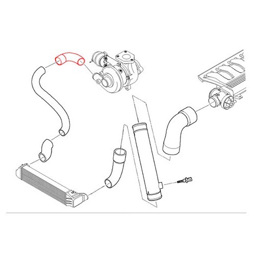 Tubo flessibile sul turbo verso lo scambiatore per BMW E39 - BC44721