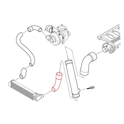 Tubo flexible deadmisión de aire entre el intercambiador y la válvula EGR para BMW E39 - BC44724