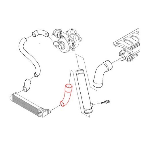 Tubo di aspirazione dell'aria tra intercooler e valvola EGR per BMW E39 - BC44724