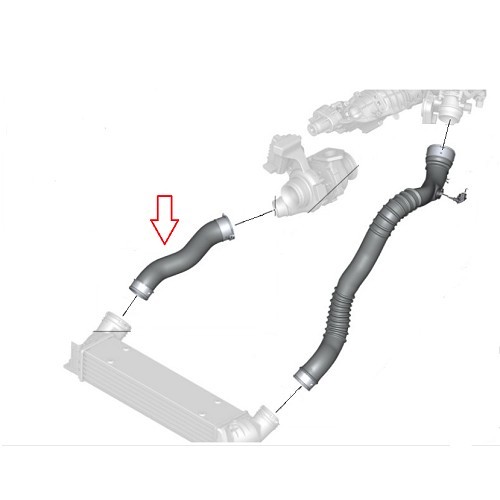  Luftschlauch zwischen Ladeluftkühler und Turbo für BMW 1er E81/E82/E87 LCI/E88 116d und 118d - BC44730-1 