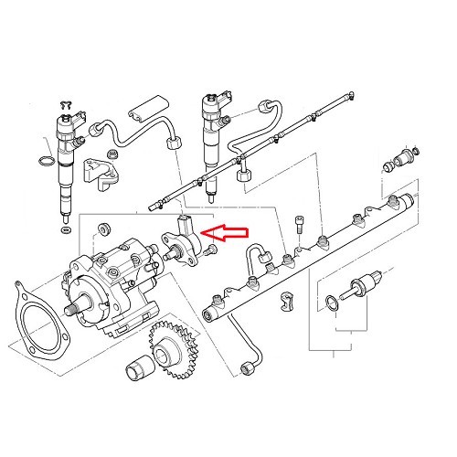 Válvula reguladora de presión de combustible BOSCH para BMW Serie 3 E46 6 cilindros Diesel (12/1998-04/2003) - BC47103