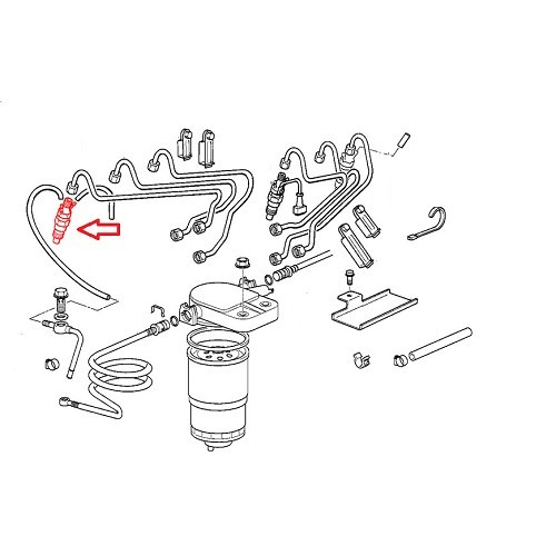 Tête d'injecteur BOSCH pour BMW E39 525 td/tds - BC48108