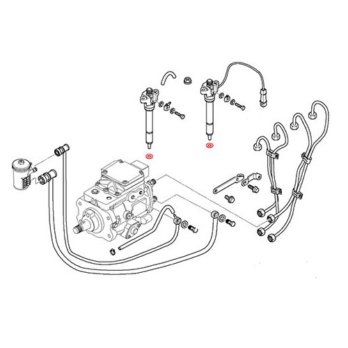 Brandschutzscheibe für Einspritzdüse für BMW E46 Diesel - BC48116