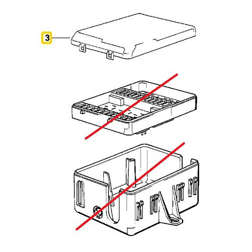  Couvercle de boîte à fusible pour Bmw Série 3 E30 (12/1981-02/1994) - BC50001-1 