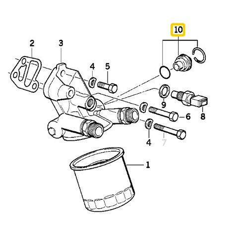  Bouchon de porte filtre à huile pour Bmw Série 3 E30 (01/1982-04/1993) - BC51058-1 