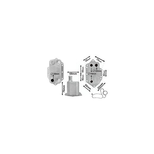  Oliekoeler voor BMW E90/E91/E92/E93 6 cilinder Diesel - BC52262-1 