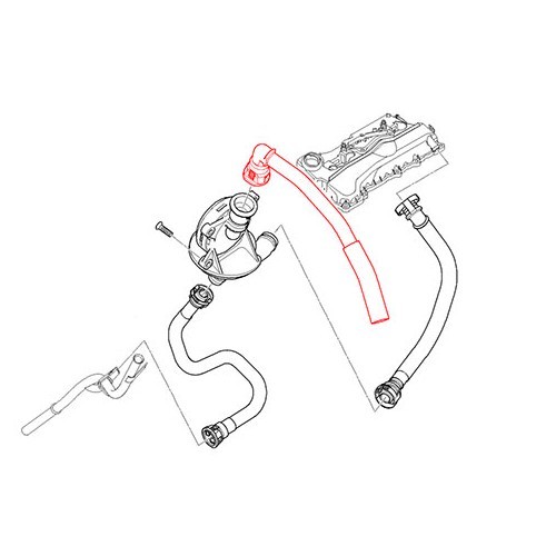 Breather pipe for BMW E46 - BC53001