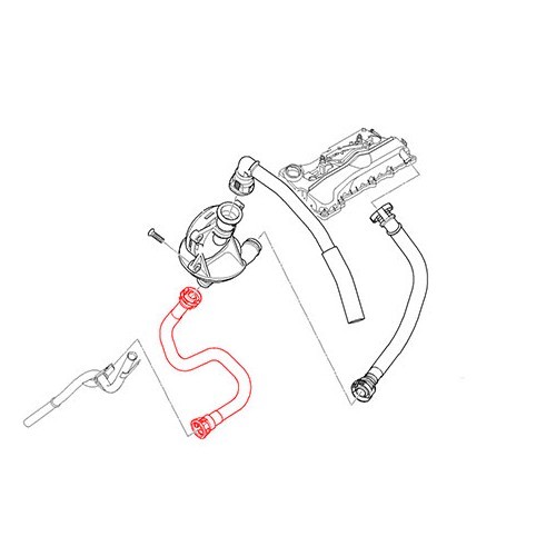 Mangueira de retorno do respirador para BMW E46 - BC53003