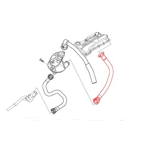 Tubo tra sfiato e coperchio delle punterie BMW E46 - BC53005