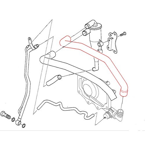 Pipe between oil separator and ventilation valve for BMW X5 E53 - BC53009