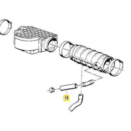 Ontluchtingsslang voor BMW 5 Reeks E28 en 6 Reeks E24 - BC53010