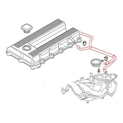 Tubo per sfiato e di raccordo dell'acqua per BMW E36 - BC53020